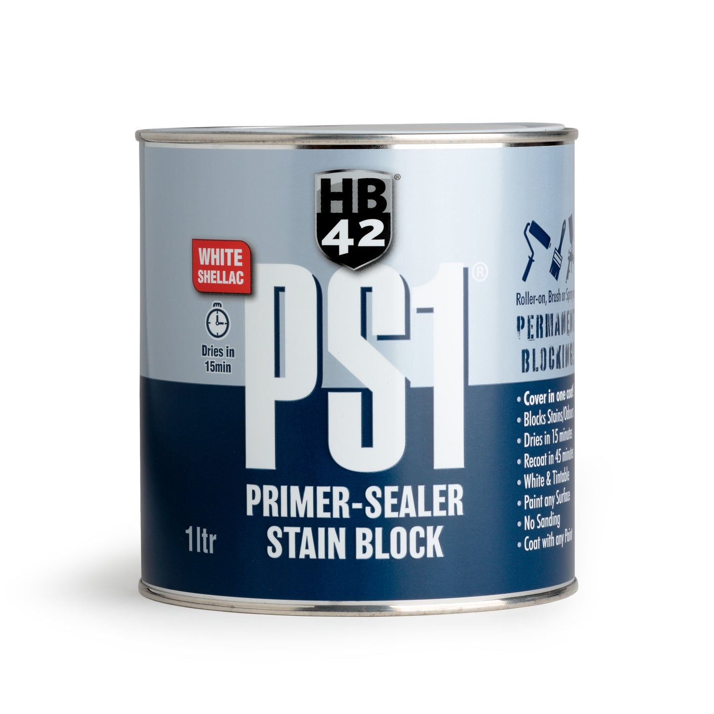 HB42 PS1 Shellac Primer/Sealer White 1lt