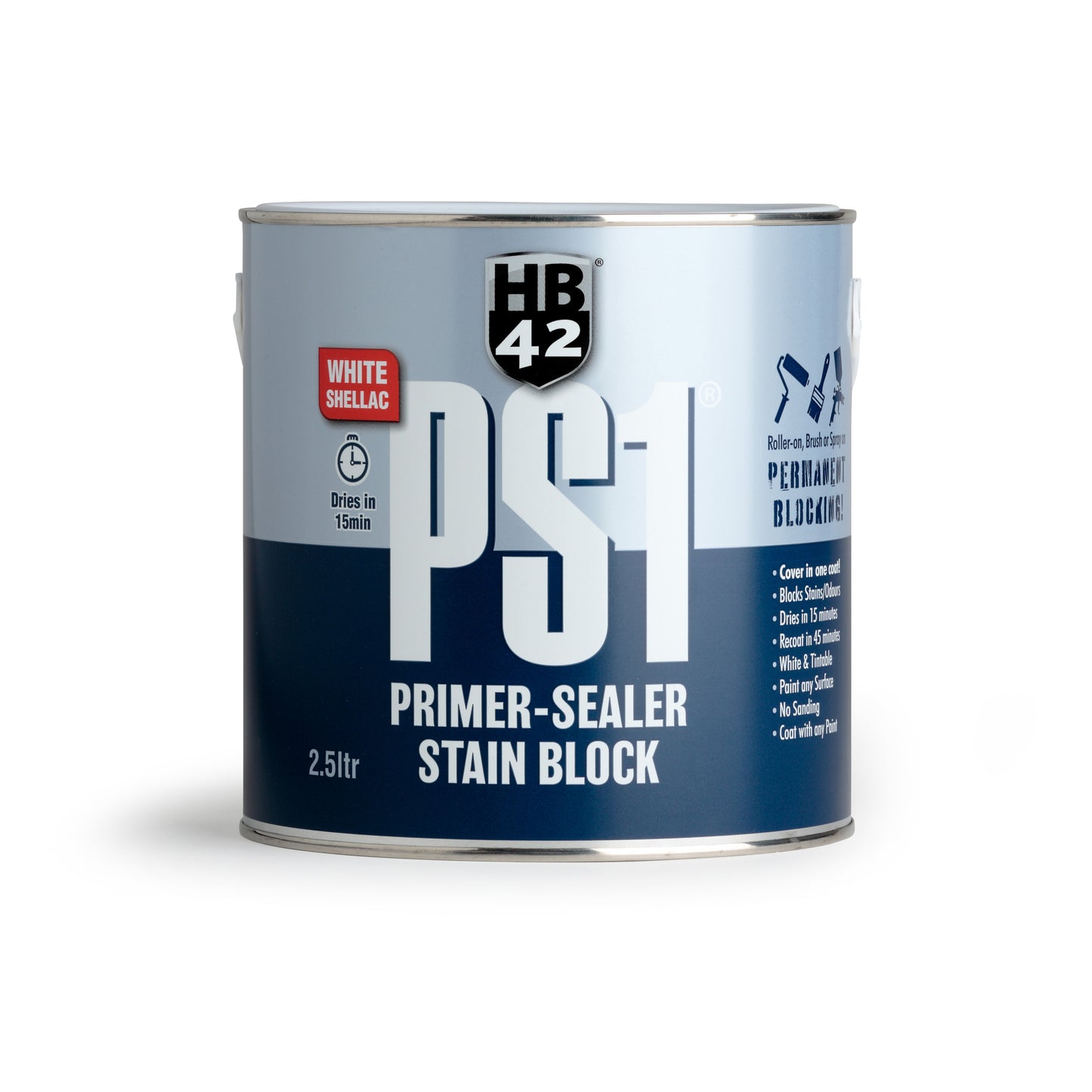 HB42 PS1 Shellac Primer/Sealer White 2.5lt
