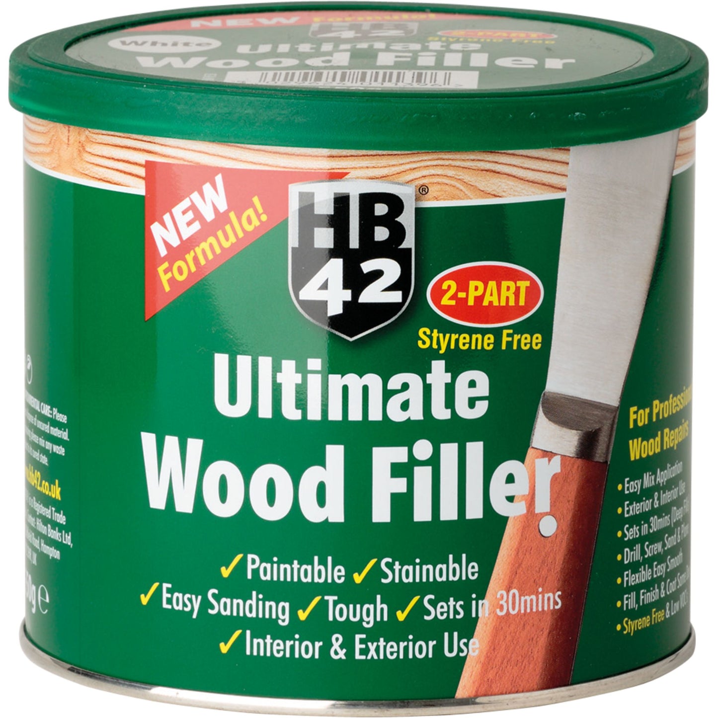 HB42 Ultimate White Wood Filler 550g